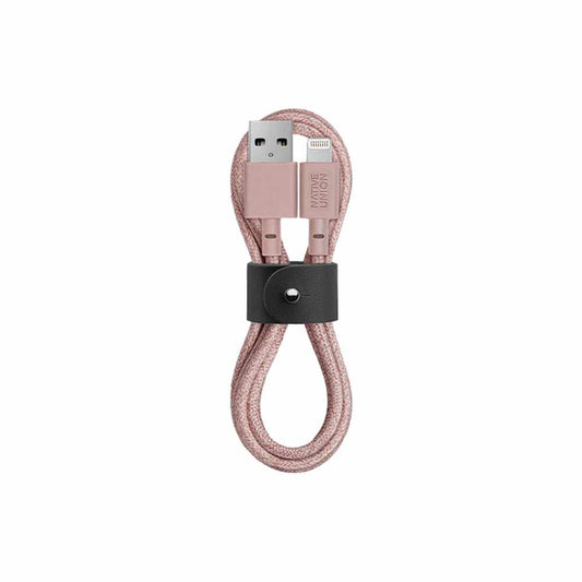 Native Union - Belt Charge/Sync Lightning Cable 4ft Rose