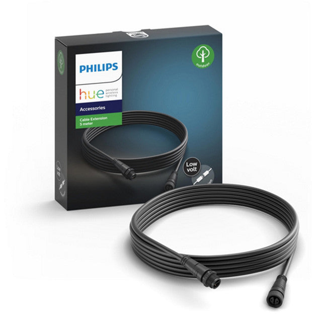 Philips Hue - Outdoor Low Voltage Cable Extension Black
