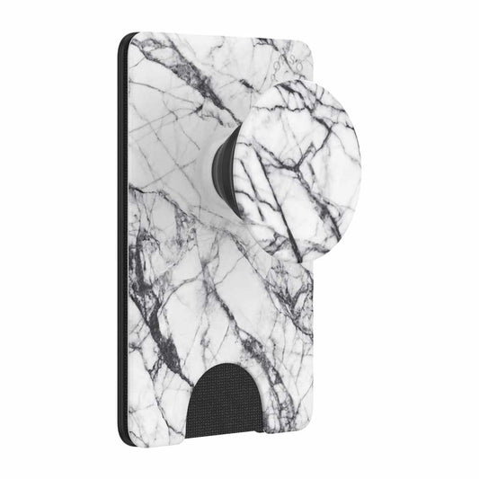 PopSockets - PopWallet+ (PopWallet with Swappable PopGrip) Dove White Marble
